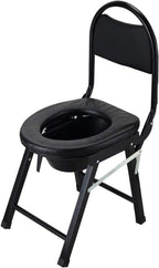 Folding Bath Toilet Chair Bedside Commode Seat Lightweight Shower Bench for Adults, Handicap, Elderly with Non-Slip Leg Pad Comfortable Backrest