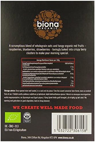 Biona Organic Wild Berry Crispy Granola (375g) by Biona Organic