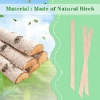 JANYUN 200 Pcs Eyebrow Waxing Sticks Wax Applicator, Wood Waxing Spatulas for Body Eyebrow Lip Nose and Small Hair Removal Sticks(Slanted Handle)