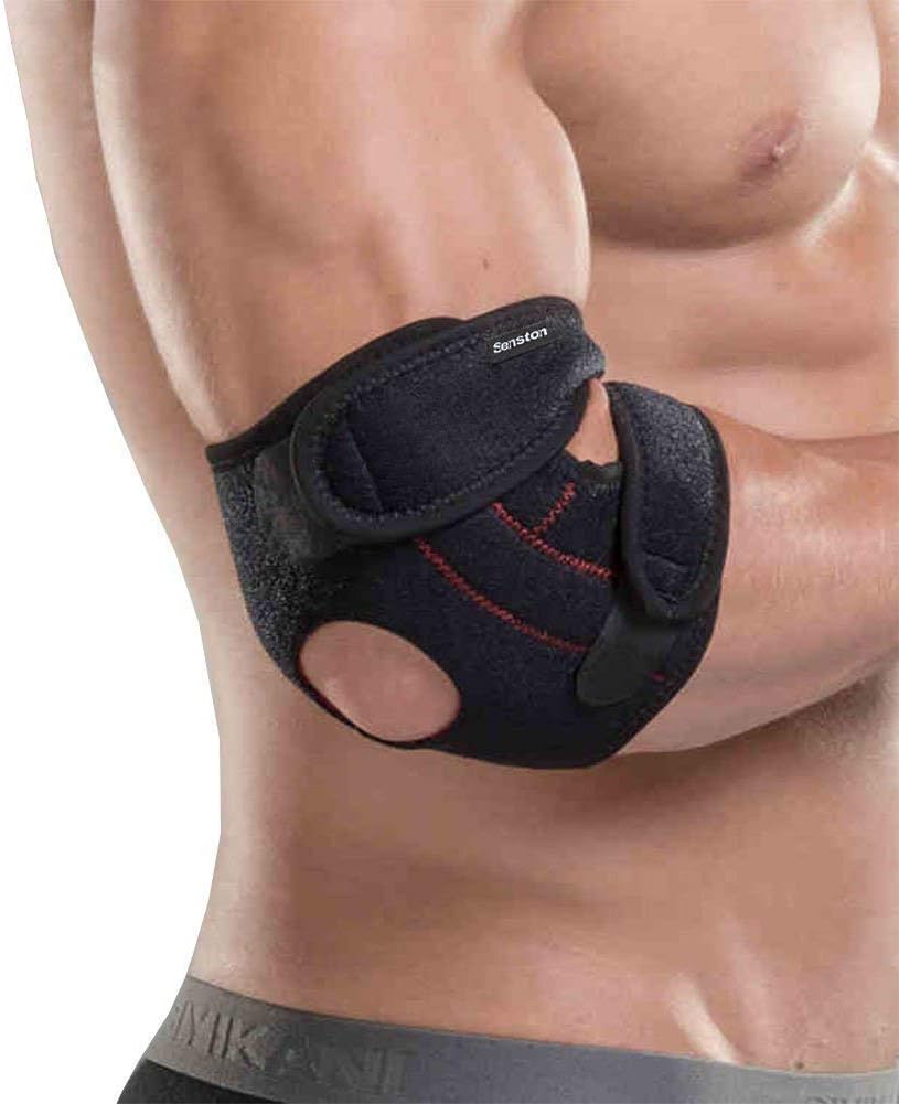Senston Elbow Brace Adjustable Breathable Neoprene Elbow Support Arm Wrap Strap 1 Pack