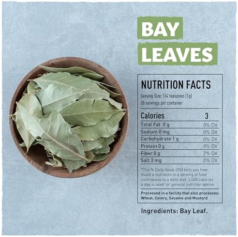 Eastanbul Bay Leaves, 1.1oz, Dried Bay Leaves Whole, Bayleaf, Farm Fresh, Handpicked Vegan Laurel Leaves, Turkish Spice for Cooking, Tea, Natural, Vegan, Gluten Free