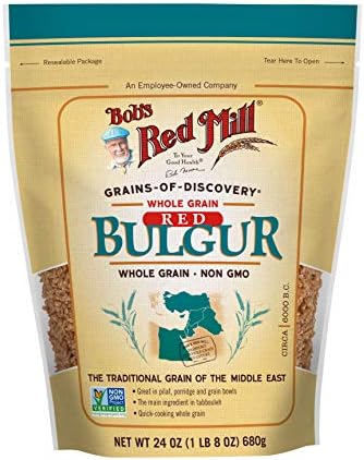 Bob's Red Mill Red Bulgur/Red Wheat, 24oz (Pack of 4)- Whole Grain, Non GMO, Vegan, Kosher