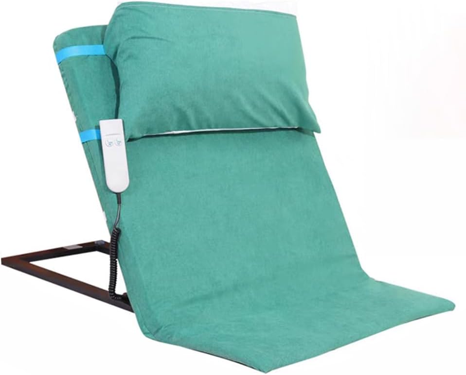Green Lifting Bed Backrest, Electric Sit-Up Back Rest Chair, Adjustable Pillow Lifter, Electric Recliner Bed, Reading Bed Chair for Neck Head and Lumbar Support