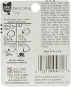 Cake Mate White Decorating Tips, 4 Pack, Round Opening, Plastic Material