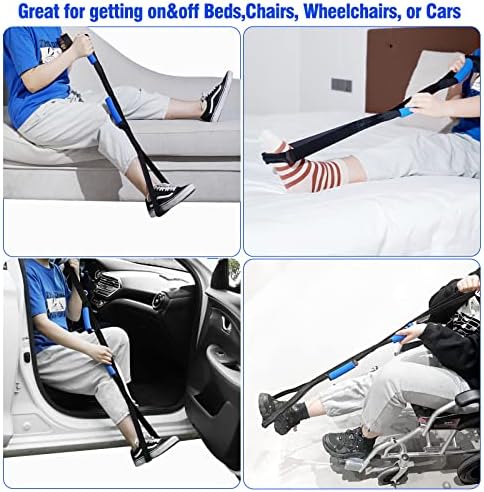 42 Inch Leg Lifter,Leg Lifter After Hip Replacement with Large Foot Loop,Mobility Aid for Disables and Elderly,Leg Lifter Strap for Knee Replacement Recovery Aids(Black)