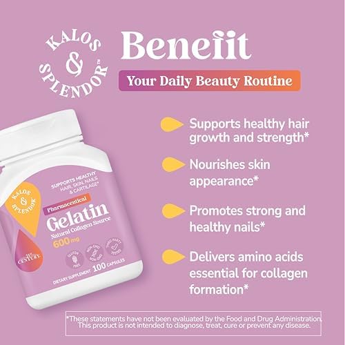 21st Century Gelatin 600mg, 100 Capsules