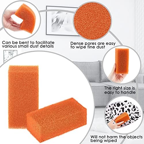 6 Pieces Felt Hat Cleaning Sponges Felt Hat Cleaner Western Hat Brush Cleaner Orange Sponges for Cleaning Household Sponges for Cowboy Cowgirl Hats Care