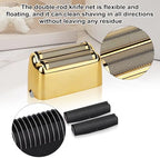 Replacement Foil and Cutter Head - Compatible with Baby*liss Foil Shaver，Double Foil Shaver Replacement Head, Compatible with BaBy*lissPRO trimmer Barberology FXFS2 Electric Razors(Gold)