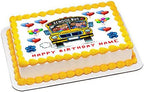 School Bus - Edible Cake Topper - 7.5" x 10" (1/4 sheet) rectangular