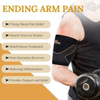 Copper Bicep Tendonitis Brace, Bicep Compression Sleeve for Pain Relief, Bicep Brace for Men and Women Muscle Strains Tear Injury(Copper, X-Large)