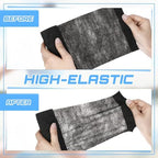 Nuanchu 3 Pcs Self Adhesive Cohesive Wrap Bandages 6 Inches x 5 Yards Non Woven Athletic Tape Breathable Self Adherent Bandage Wrap Elastic Sports Gauze Rolls Tape for Wrists, Knee, Ankle(Black)