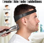 AOMGD Neckline Shaving Template and Adjustable Hair Trimming Guide,DIY Self Haircutting System, Shaving and Keeping a Clean and Straight Neck Hairline,Easy Use Tool Soft Portable (Black)