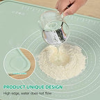 Silicone Pastry Mat 20"*16" Extra Thick Non Stick Baking Mat Food Grade Silicone Dough Rolling Bake Mat with Edge Heightening Green