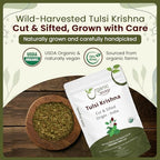 Organic Way Tulsi/Holy Basil (Krishna) Cut & Sifted (Ocimum Tenuiflorum) - Herbal Tea | Organic & Kosher Certified | Raw, Vegan, Non GMO & Gluten Free | USDA Certified | Origin - India (1LBS / 16Oz)