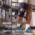 Actimove Sports Edition Knee Brace Wrap Around, Polycentric Hinges, Condyle Pads X-Large Black