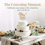 Mr and Mrs Cake Toppers, KOOTIPS Wooden Wedding Cake Topper Party Cake Decoration (Mr and mrs cake topper A)
