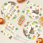 96Pcs Moo Moos and Margaritas Party Decorations Leopard Pajama Margaritas Plates and Napkins Citrus Cocktail Tableware Set for Women Mexican Bachelorette Bridal Shower Party Serves 24
