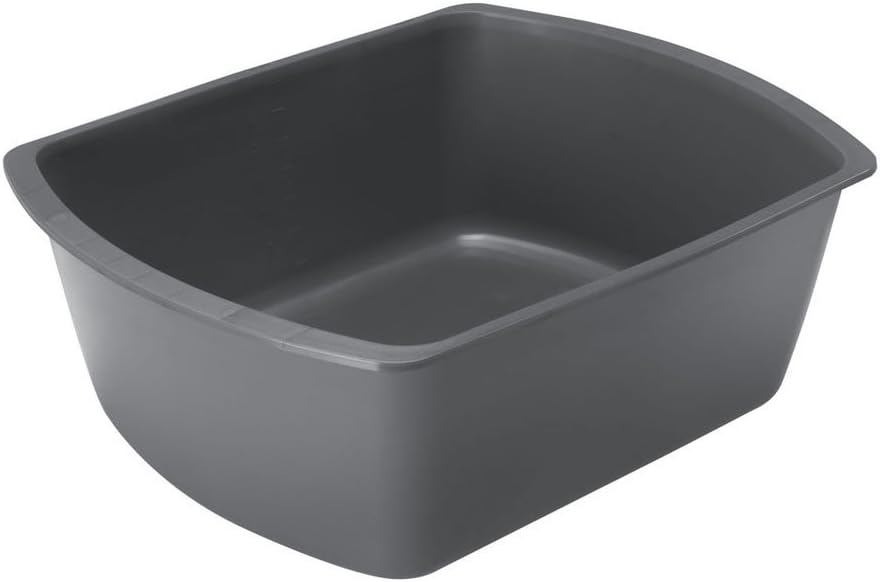 Rectangular Washbasin, 6 qt., Graphite, 9.5"L x 12.75"W x 4.5"H,1,Each,DYND80347H