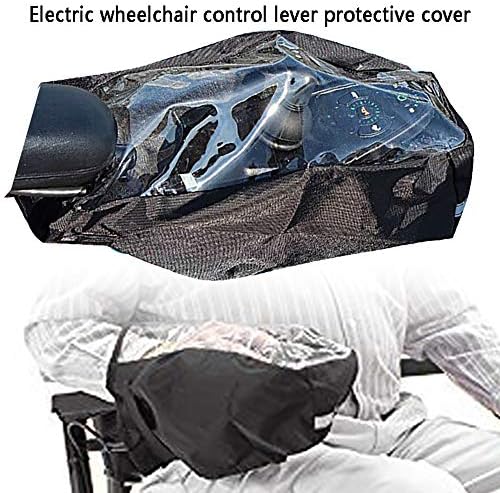 Power Wheelchair Joystick Protector Cover - Waterproof Electric Arm Control Cover With Adjustable Strap (Black)