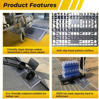 HOXWELL Modular Threshold Ramps for Doorways, 2'' Rise Wheelchair Ramps for Home Steps, 3000 Lbs Load Capacity Detachable Solid Plastic Entry Door Ramps for Wheelchairs and Cars, 2 PCS