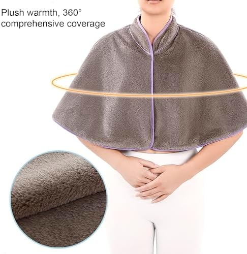 Warm Shoulder Shawl Cape Elderly Protective Soft Neck Heat Wrap Shoulder Warming Pad Thickened Wheelchair Care Shawl Blanket