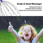 HOFASON Head Scratcher Stocking Stuffers for Adults Women Men Teen Girls Boys, 4pcs Head Massager Scalp, Funny White Elephant Gifts, Christmas Gifts for Mom Dad Him Her Birthday Valentines Gift Prizes