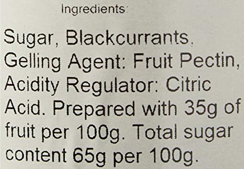 Mrs Bridges Blackcurrant Preserve, Made in Scotland, 12oz Jar (Pack of 1)