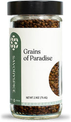 Savory Spice Grains of Paradise (2.8 oz) - Whole Alligator Pepper Seeds - Authentic Melegueta Pepper for Grinding, Finishing, and Cooking