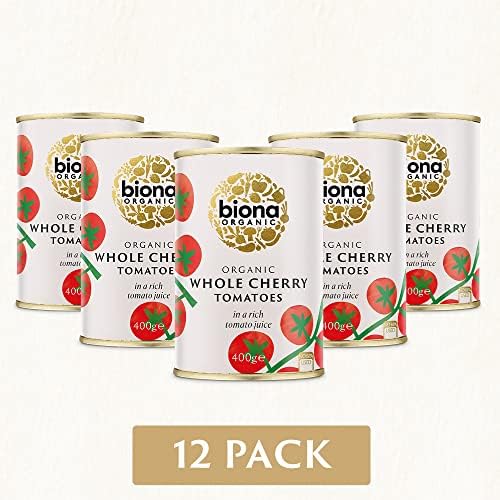 Biona Organic Whole Cherry Tomatoes 400 g (Pack of 12)