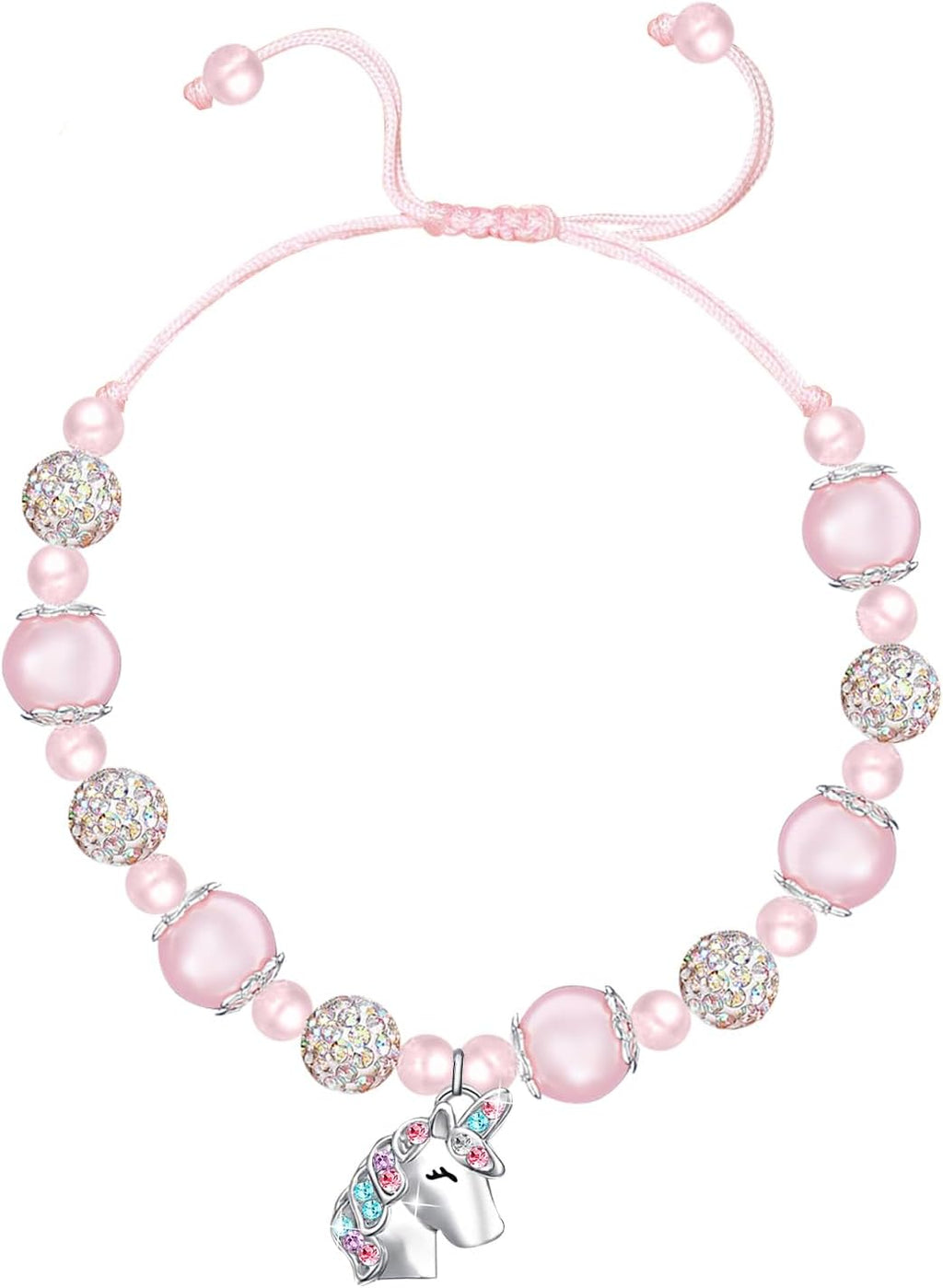 M&Ostyle Magical Unicorn Bracelet for Girls，Pink Bracelet Unicorn Jewelry Gifts for Girls Daughter Granddaughter Niece Birthday Christmas