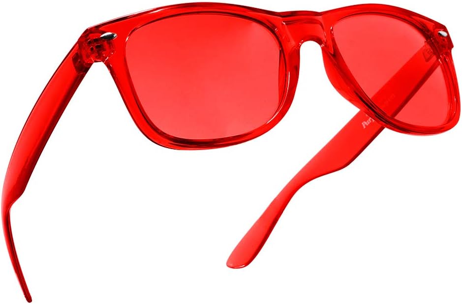 Red Color Therapy Glasses for Chakra Healing, Chromotherapy, and Mood
