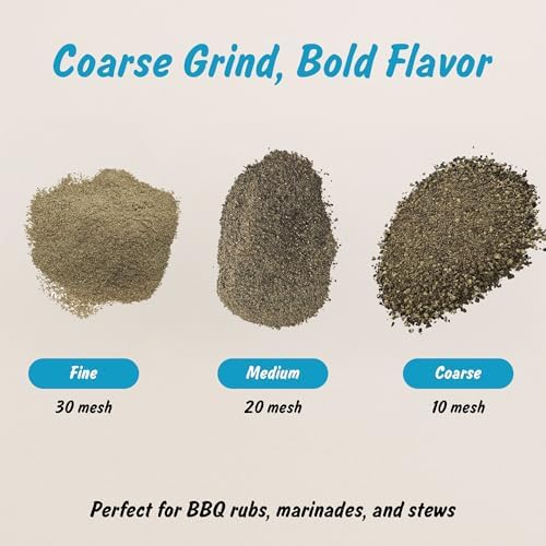 Spice Profile USDA Organic Coarse Ground Black Pepper, Lab Tested for Heavy Metals, Resealable 4 oz Pouch, Kaali Mirch, Pimienta Negra Molida