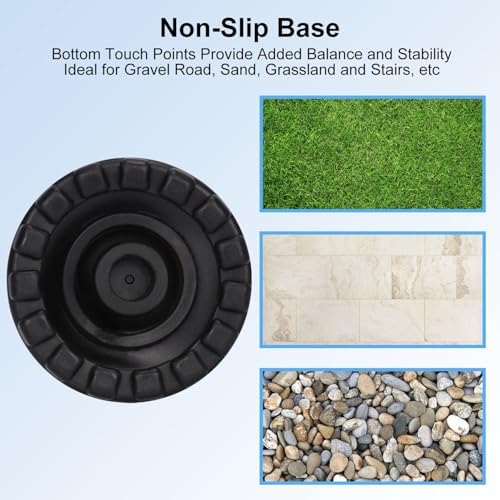 supregear Rubber Cane Tips, (3/4", 4-Pack) Heavy Duty Walking Cane Tips, Anti-Slip Replacement for Canes, Walking Sticks, Hiking Sticks, Seniors Crutches, Black