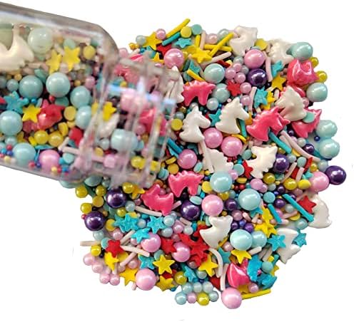 Unicorn Sprinkles - Cake Sprinkles - Edible Sprinkles for Baking - Cupcake and Cake Topper - Sprinkle Mix - 3.35 Ounces (Unicorn)