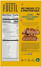 FULFIL Protein Snack Bars, Chocolate Salted Caramel Flavored, Gluten Free with 15g Protein, Pantry Staples, 12 Count