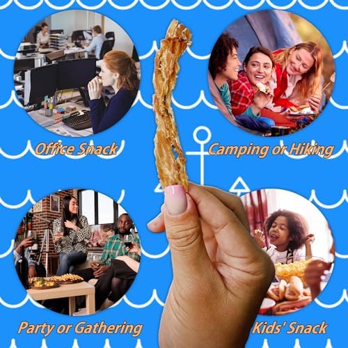 Savory Dried Squid Snack [9.17oz Bag] – Sliced Grilled Squid Jerky for Adults & Kids – 11g Protein Per Serving – Perfect for Snacking – Resealable Bag – Authentic Korean Snack by Gangwon Export