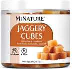 mi nature Jaggery Cube| 100% Pure & unrefined Farm Fresh Sugarcane Gur/Gud blocks| Rich in Vitamins & Minerals |Natural Healthy Sweetener & refined Sugar Substitute| No additive & Preservative | 300g(10.5oz)
