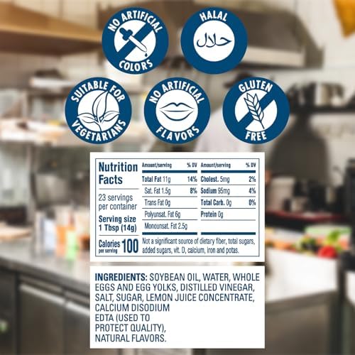 Hellmann's Real Mayonnaise Squeeze Bottle Made from 100% Recycled Plastic, No-Mess Cap, Condiment for Sandwiches, Salads, Mayo Made with Cage Free Eggs, Gluten Free, 11.5 Fl Oz (Pack of 12)