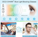 OCCI CHIARI Blue Light Blocking Reading Glasses for Men XL Comfort Readers