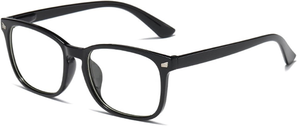 Lanomi Reading Glasses Rectangle Blue Light Blocking Eyeglasses Spring Hinge Stylish Lightweight Plastic Reader for Women Men
