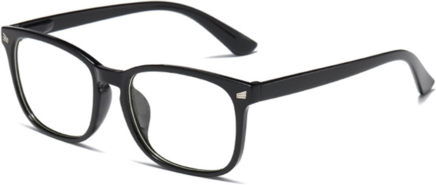 Lanomi Reading Glasses Rectangle Blue Light Blocking Eyeglasses Spring Hinge Stylish Lightweight Plastic Reader for Women Men