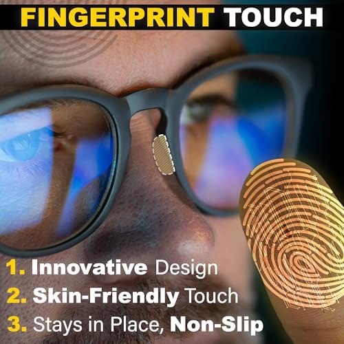 Eyeglass Nose Pads Anti Slip - 6 Pairs Ultra Thin 1mm Silicone Nose Pads for Glasses - Soft Stick On Nose Cushions for Eyeglasses & Sunglasses - Glasses Accessories Kit - (Black Black)