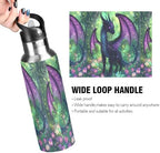Purple Dragon Water Bottle Kids Insulated Sports Vacuum Stainless Steel Mug with Straw Lid & Handle 20 oz