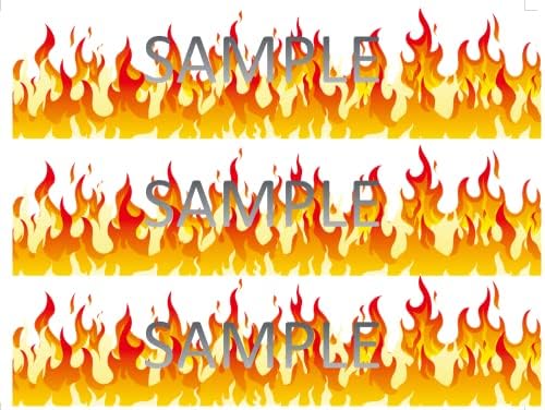 Cake Fire Flames Icing Sheets Strips For the sides