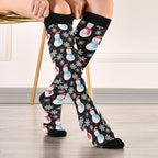 Compression Socks for Women Men Knee High Socks for Running Athletic Nurse Cycling Sports