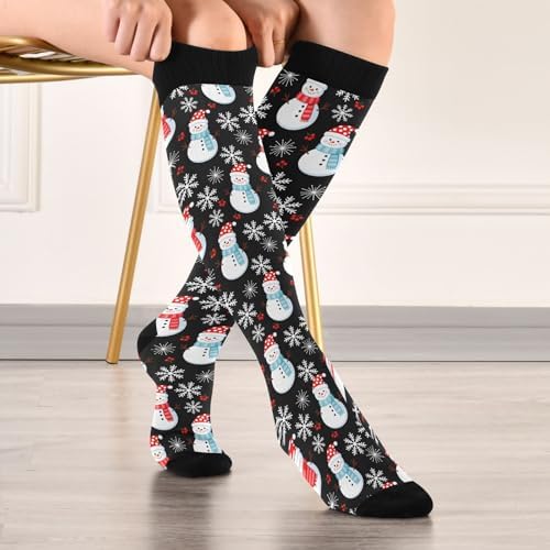Compression Socks for Women Men Knee High Socks for Running Athletic Nurse Cycling Sports