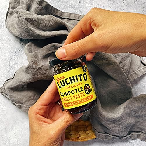 Gran Luchito Mexican Chipotle Chili Paste 3.5oz | Handmade in Mexico | Super Smoky Chipotle Sauce with A Medium to High Heat | All Natural & Gluten/GMO Free - Perfect For Mexican Cooking