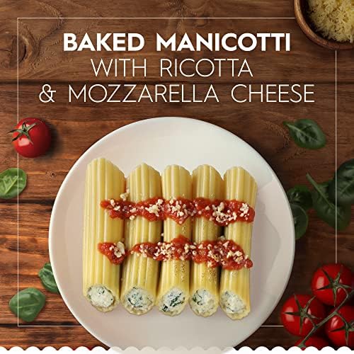 Barilla Manicotti Pasta, 8 oz. Box (Pack of 12) - Non-GMO, Made with Durum Wheat Semolina - Kosher Certified