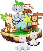 6 Pieces Silicone Jungle Animals Cake Fondant Mold Sugarcraft Decorating Chocolate Baking Mould Clay Craft Pastry Baby Shower Party Cupcake Decor Molds Tool