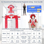 Patient Lift Sling, Medical Commode Patient Lift Aid Transfer Sling for Elderly Shower Bath, Patient Lifts for Home use,Divided Toileting Sling, 500lbs (Large-Sling&Head Support)